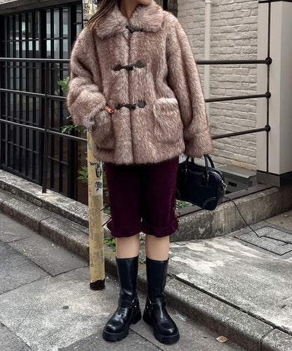 緞帶燈芯絨七分褲