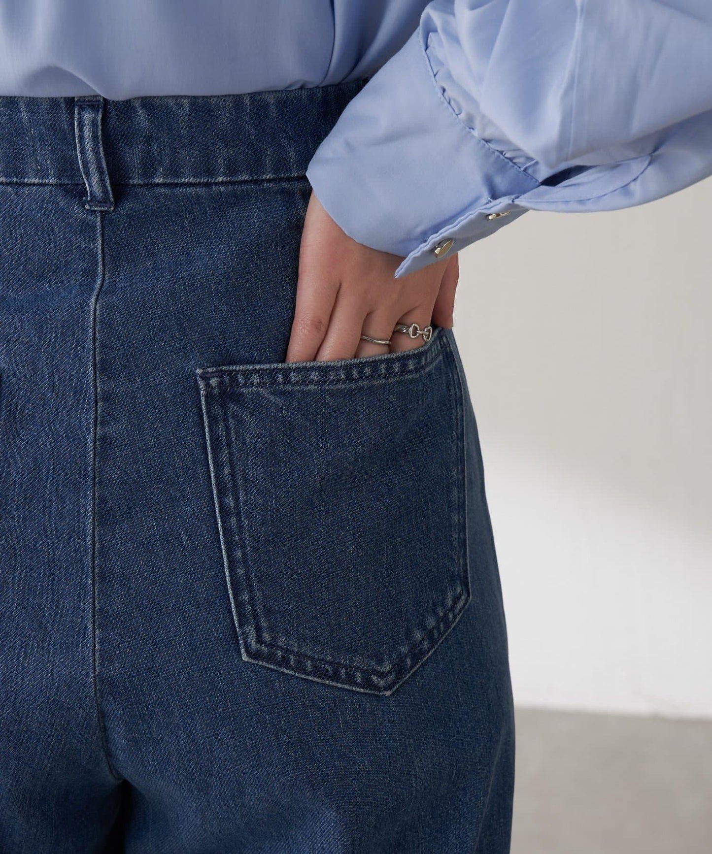 【修飾身形】Q.anos裝飾褶皺寬鬆長褲