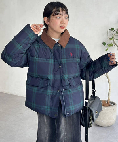 【U.S. POLO ASSN.】燈芯絨領防潑水加棉夾克