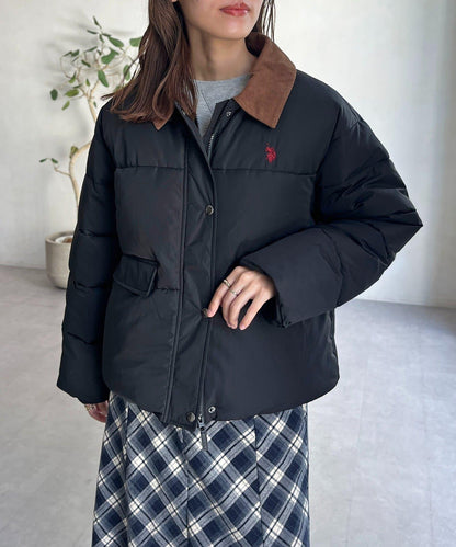 【U.S. POLO ASSN.】燈芯絨領防潑水加棉夾克