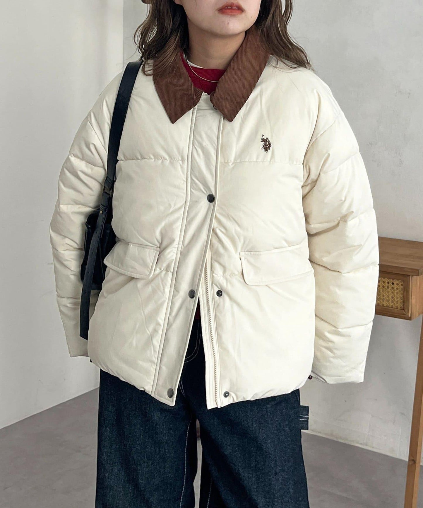 【U.S. POLO ASSN.】燈芯絨領防潑水加棉夾克