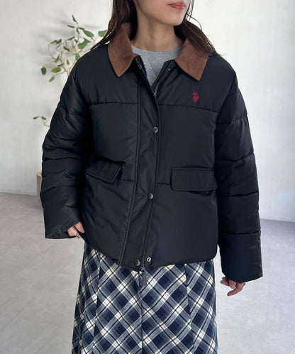 【U.S. POLO ASSN.】燈芯絨領防潑水加棉夾克