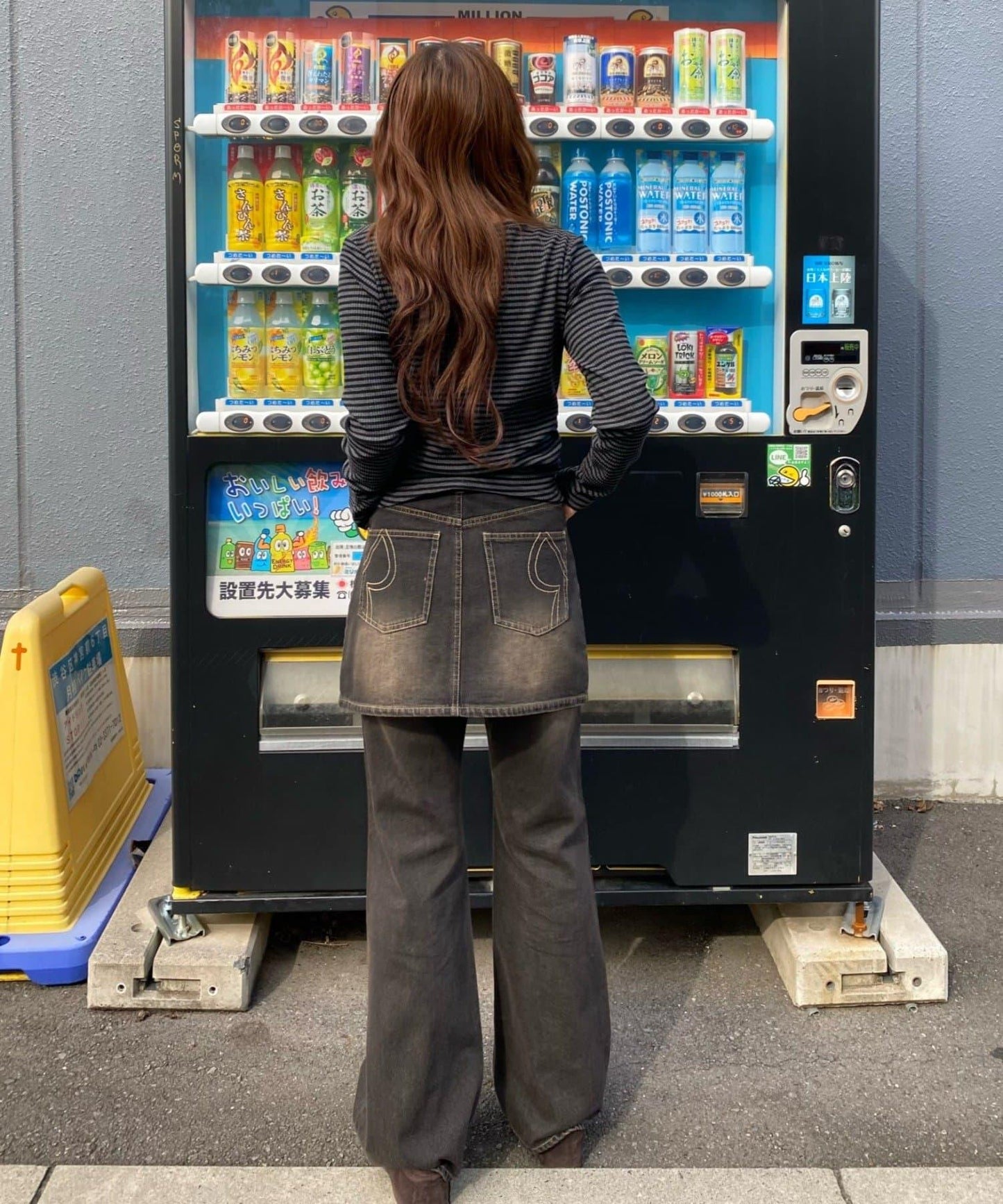 【可調節腰圍/兩種尺碼】喇叭牛仔褲