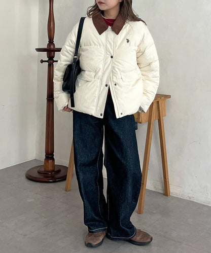 【U.S. POLO ASSN.】燈芯絨領防潑水加棉夾克