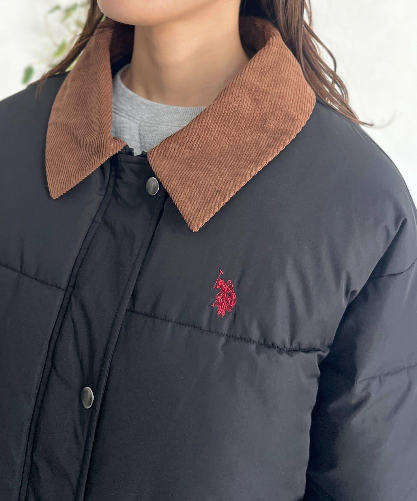 【U.S. POLO ASSN.】燈芯絨領防潑水加棉夾克