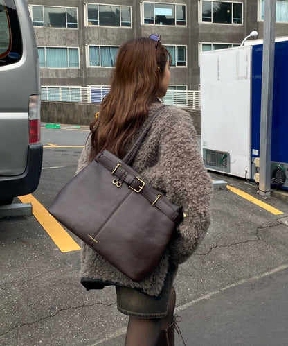 【A4可用】配腰帶托特包