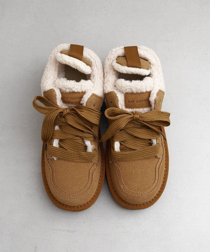 帶羔毛麂皮休閒鞋