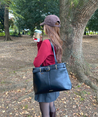 【A4可用】配腰帶托特包