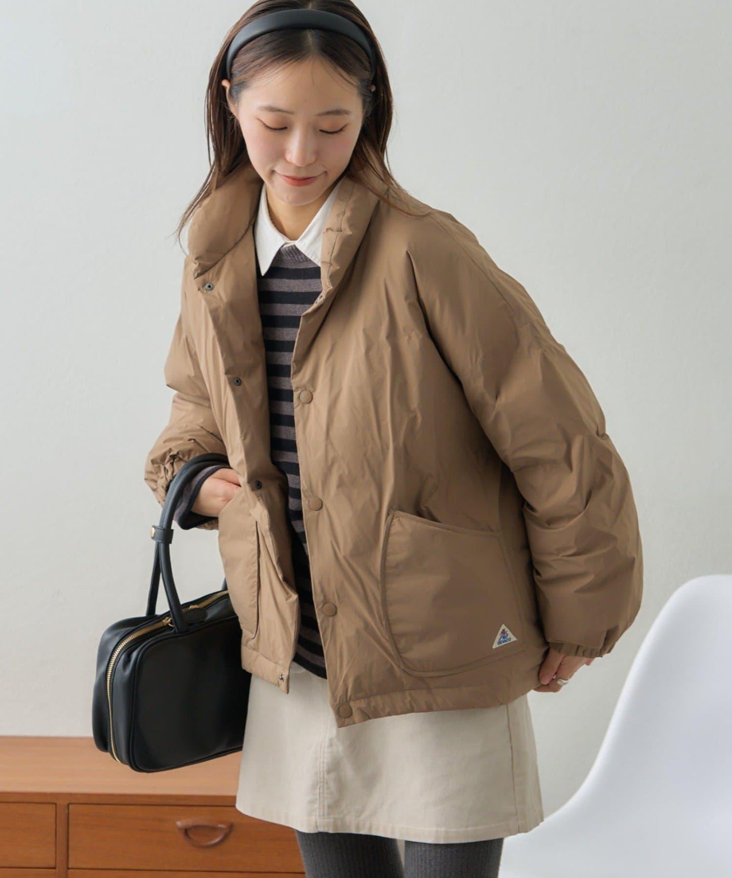 【GEVACO】無縫中長款羽絨夾克