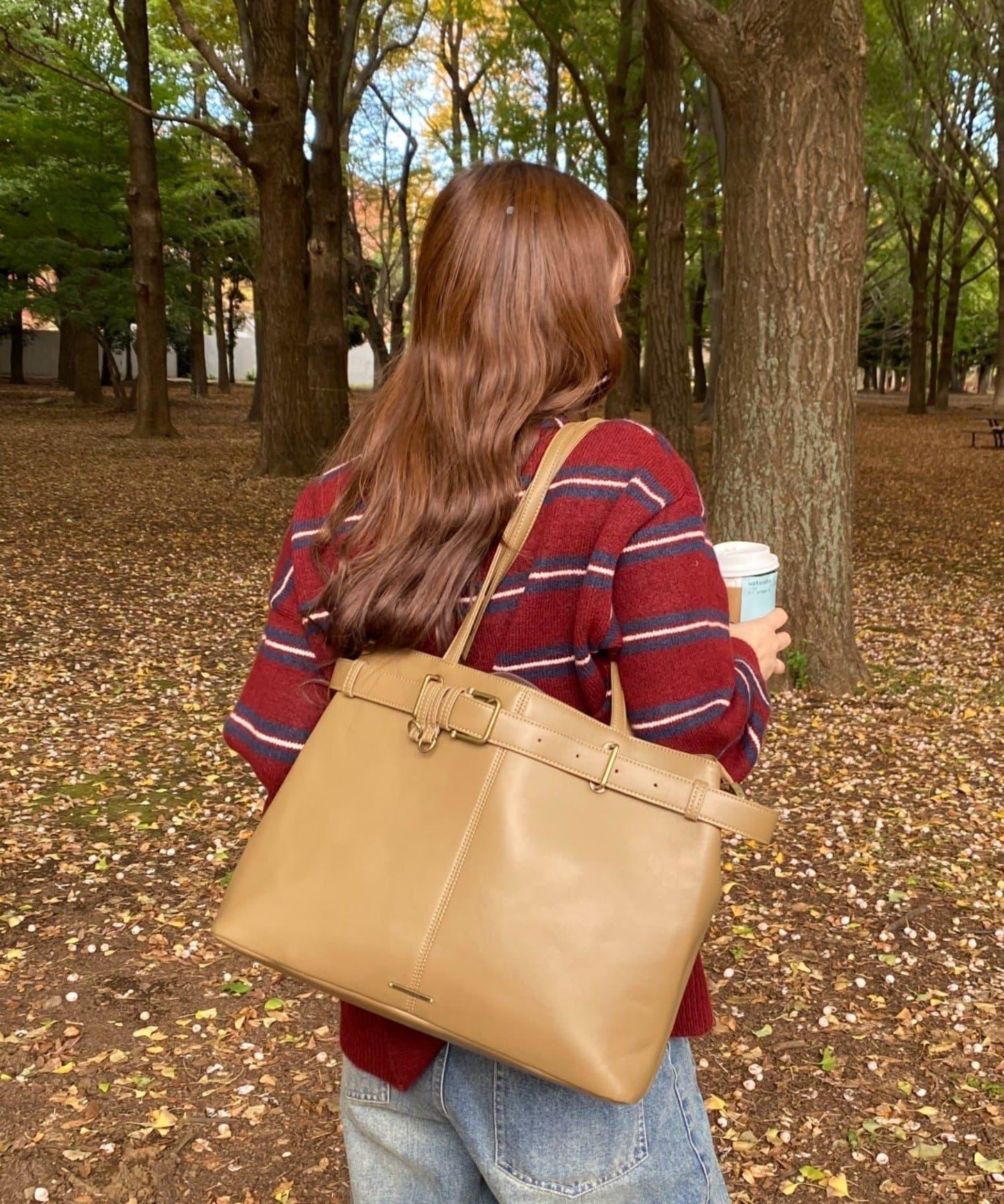 【A4可用】配腰帶托特包