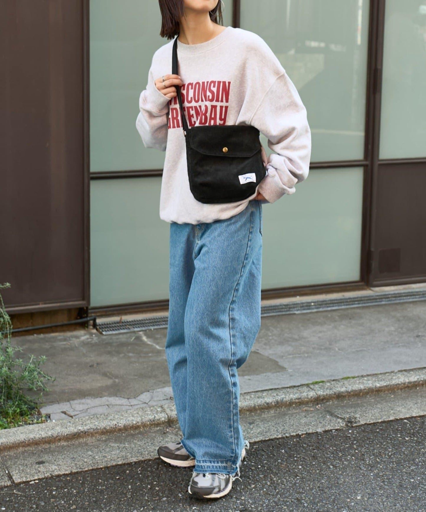 【FOX】燈芯絨翻蓋迷你單肩包