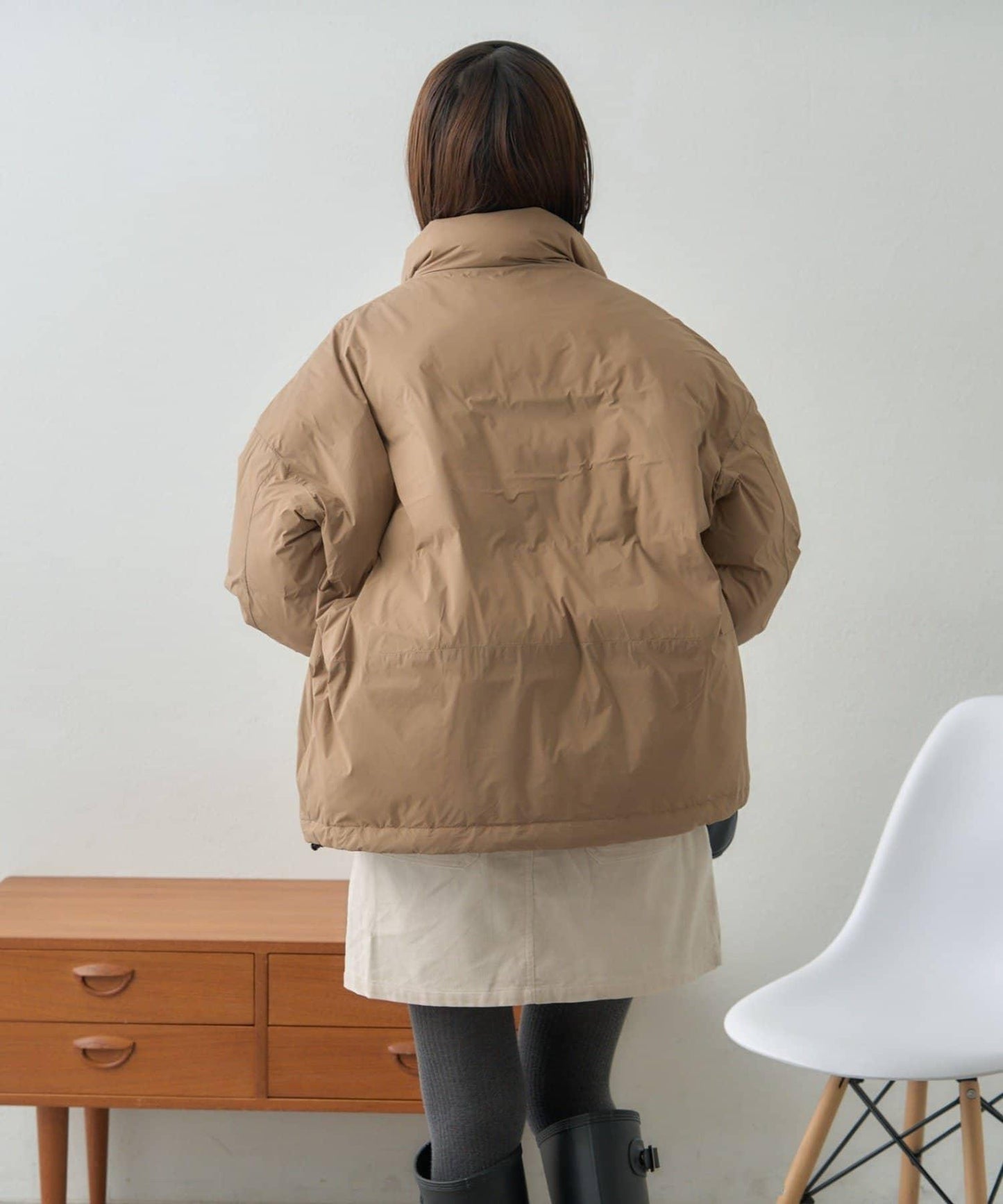 【GEVACO】無縫中長款羽絨夾克