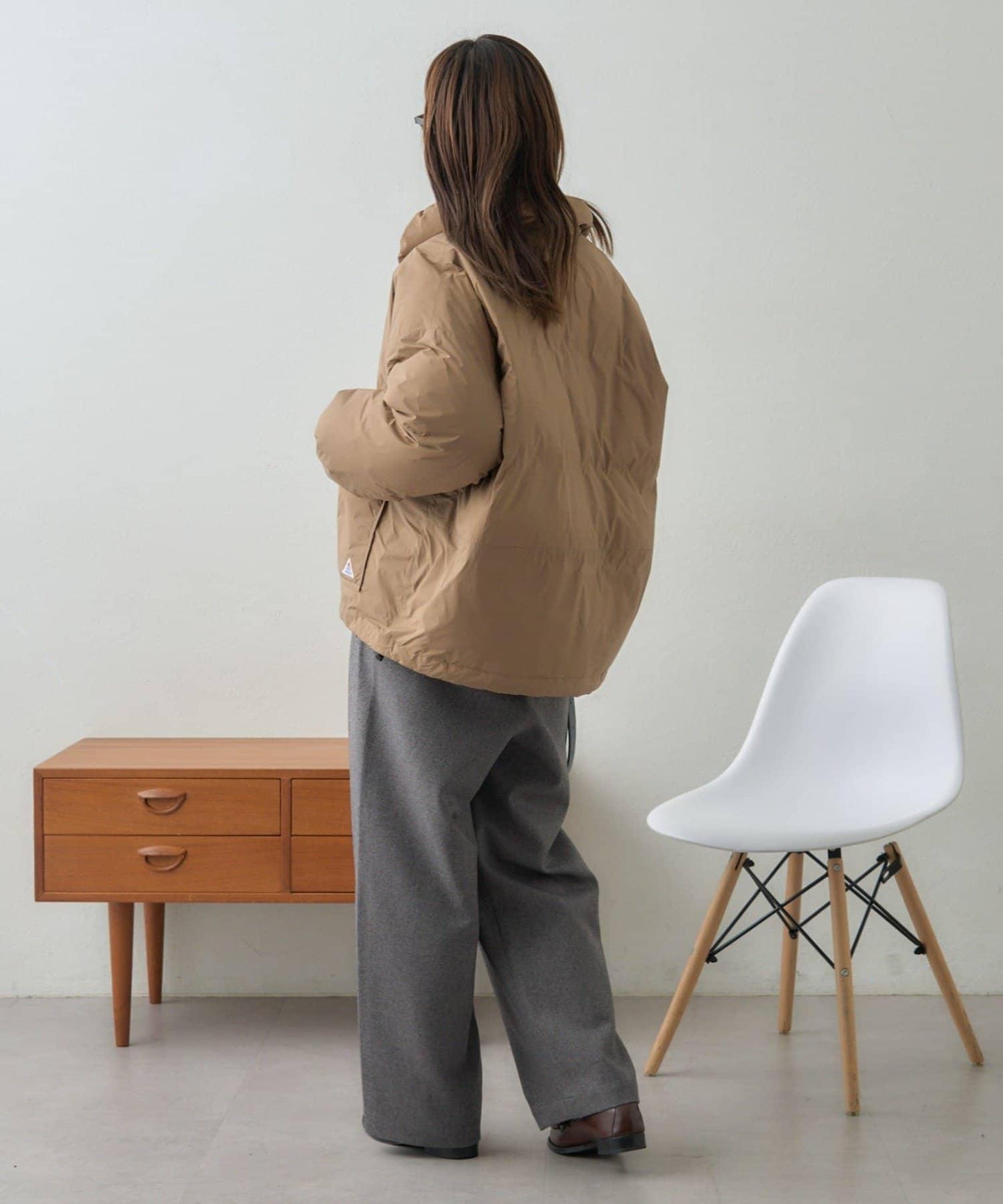 【GEVACO】無縫中長款羽絨夾克