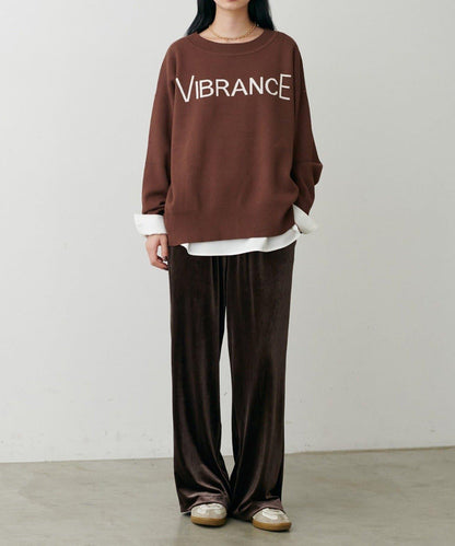 【LARUTA】側邊拼接天鵝絨長褲