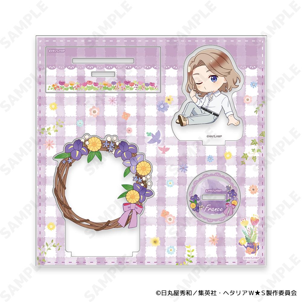 《黑塔利亞World☆Stars》亞克力立牌 6 法國-花之沐浴-[ドレセレmini]