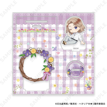 《黑塔利亞World☆Stars》亞克力立牌 6 法國-花之沐浴-[ドレセレmini]