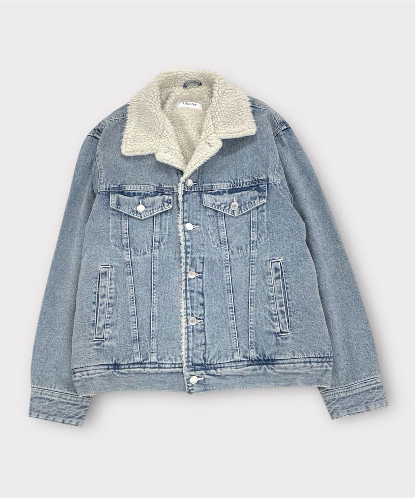 牛仔風暴騎士內襯羊羔絨牛仔夾克