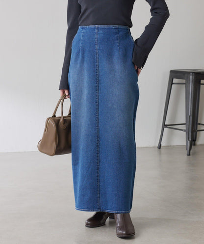 【彈力面料◎】Q.anos 修身牛仔半身裙