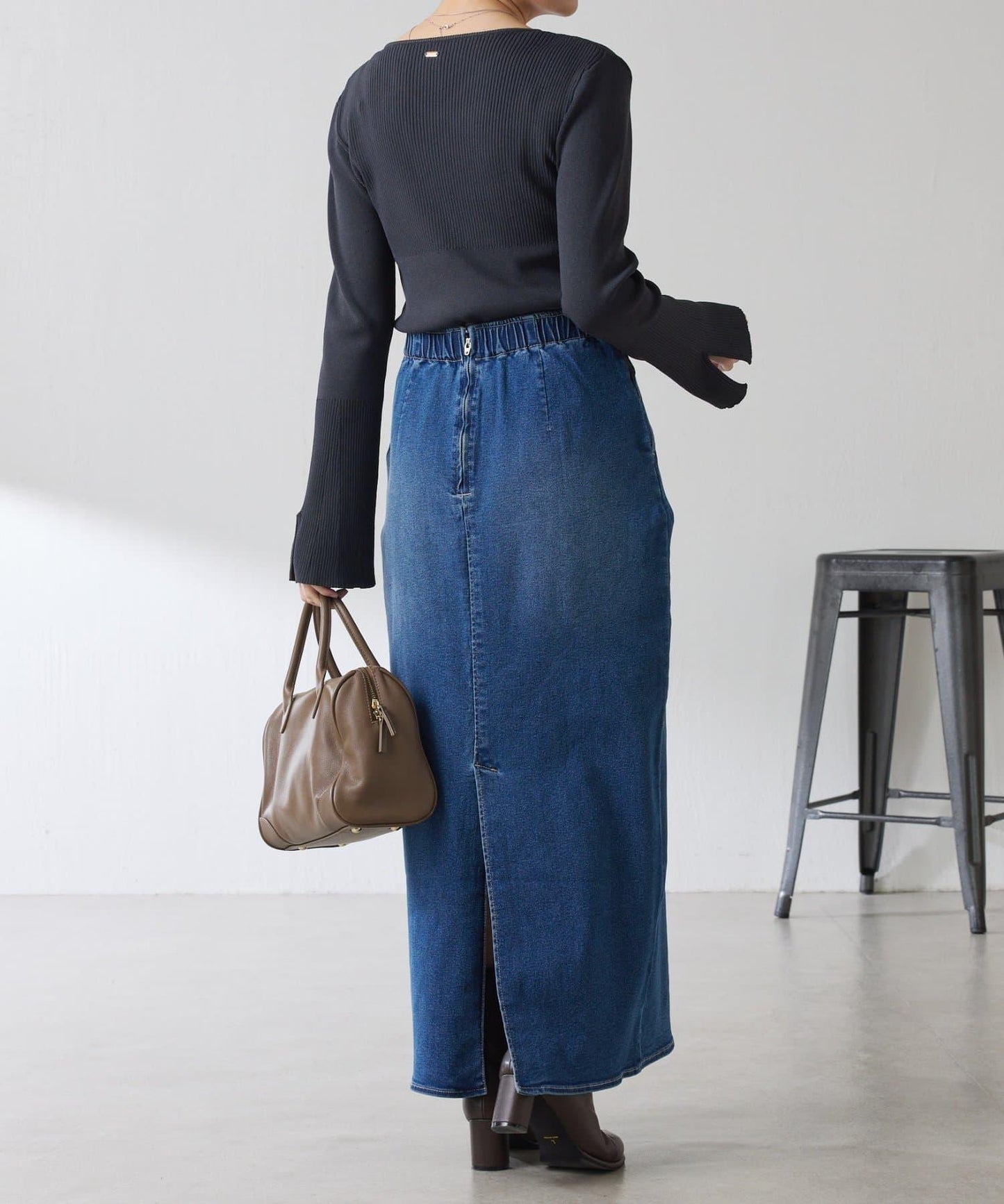 【彈力面料◎】Q.anos 修身牛仔半身裙