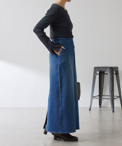 【彈力面料◎】Q.anos 修身牛仔半身裙