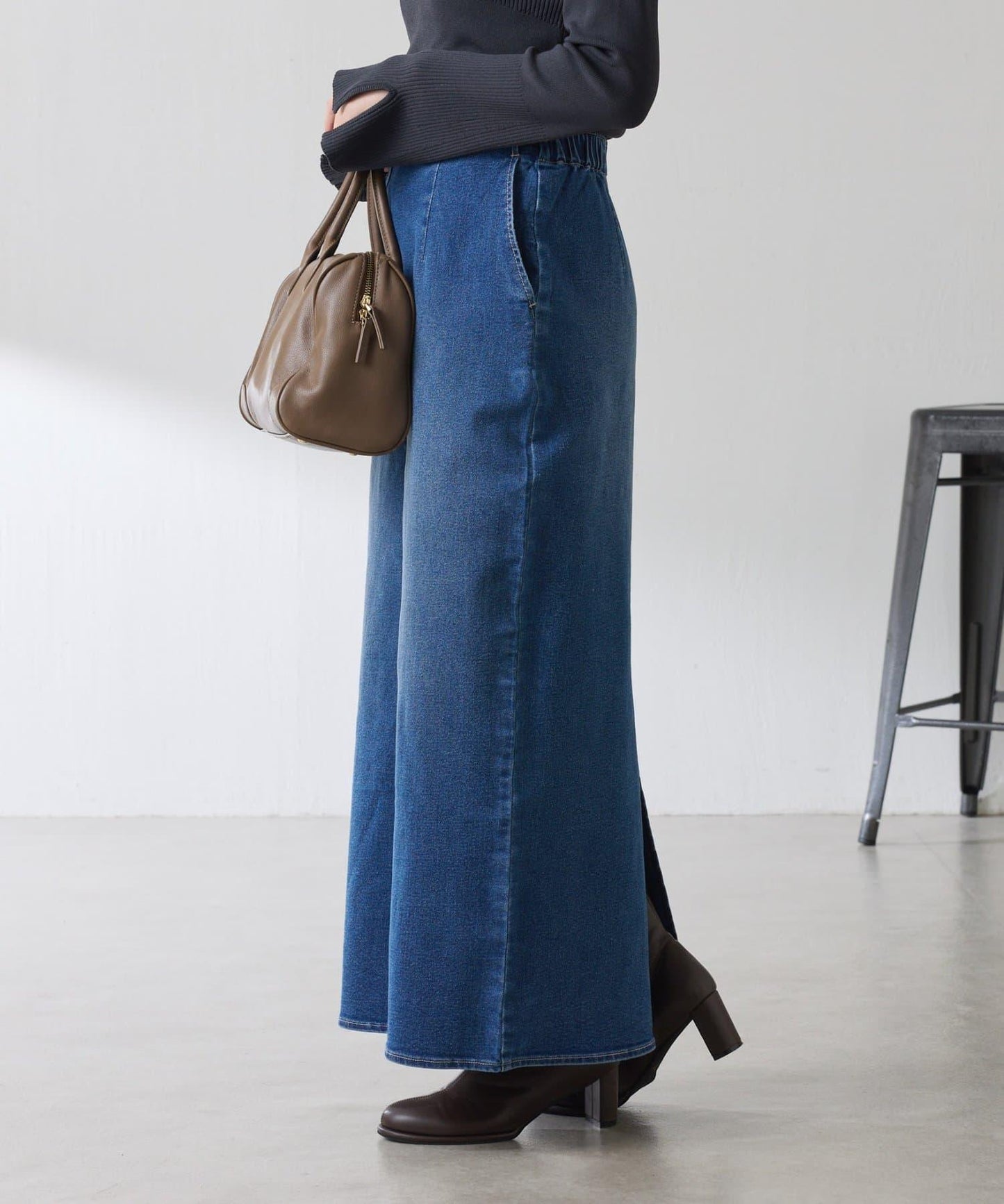 【彈力面料◎】Q.anos 修身牛仔半身裙