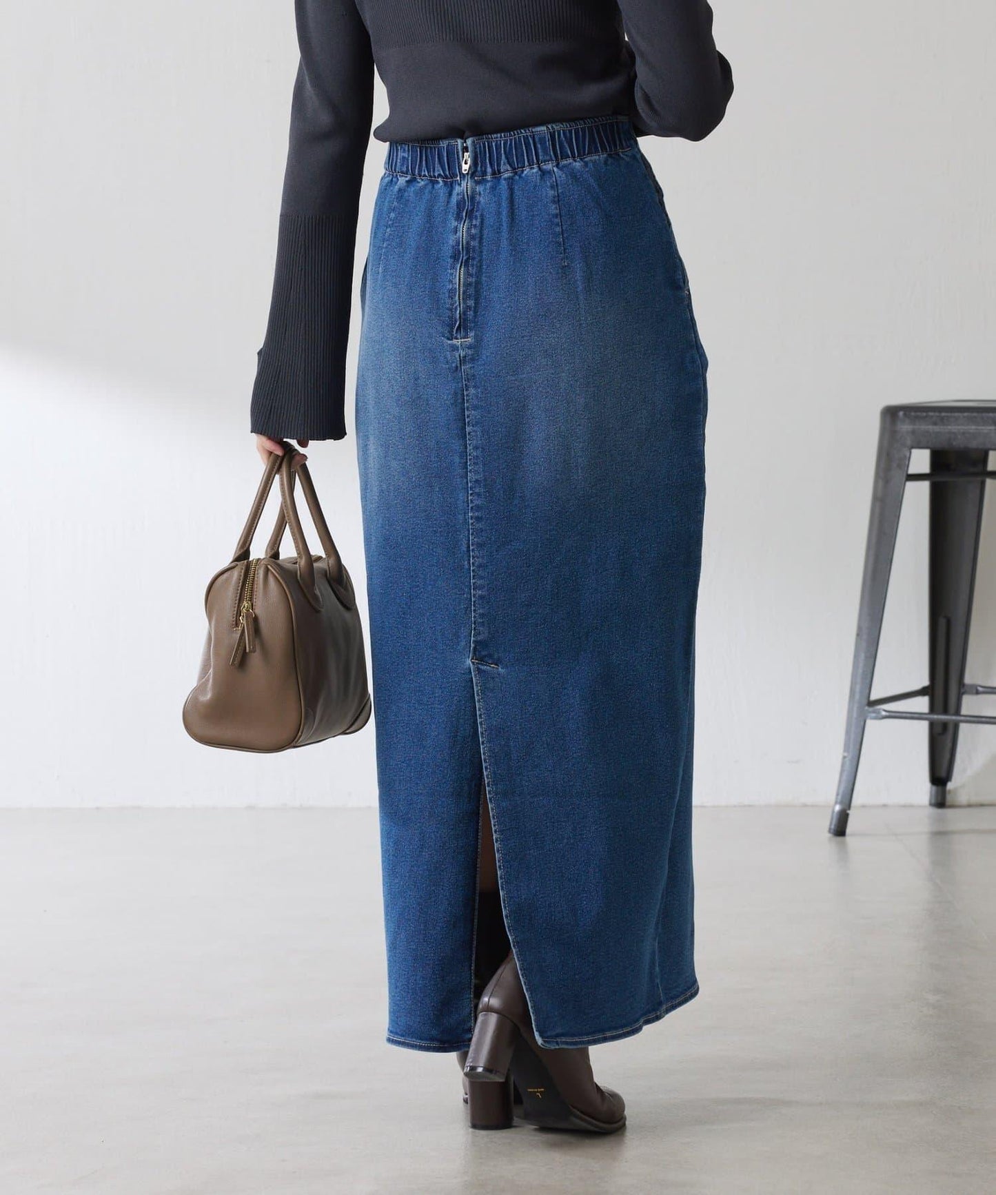 【彈力面料◎】Q.anos 修身牛仔半身裙