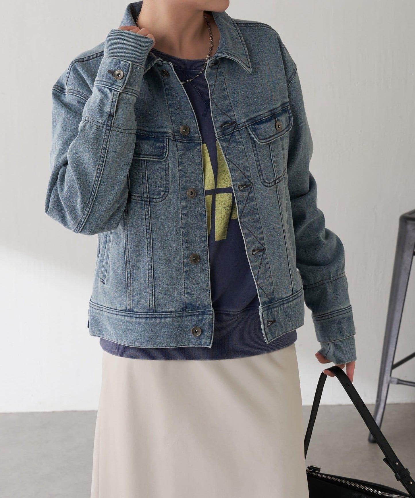 【2尺碼可選】Q.anos 彈力羅紋夾克