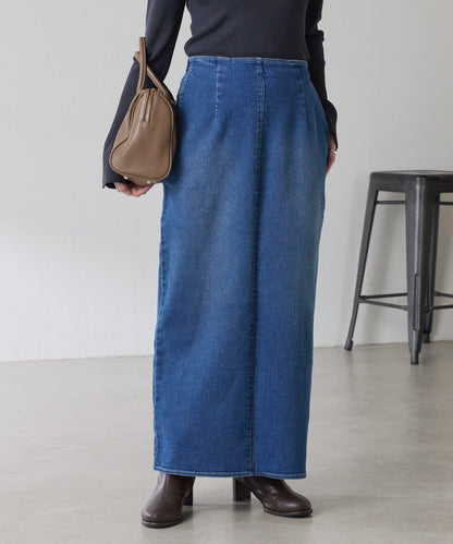 【彈力面料◎】Q.anos 修身牛仔半身裙