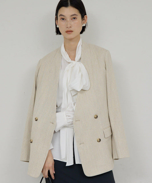 【近日開始】無領粗花呢夾克