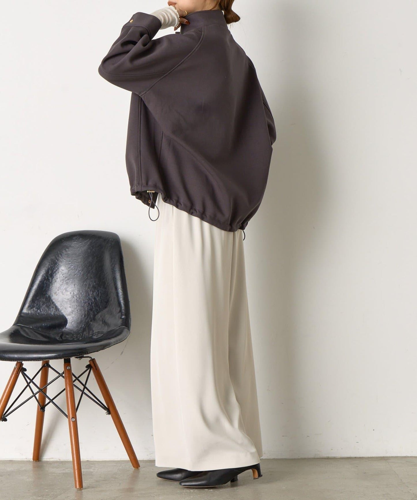 插肩袖長款大衣