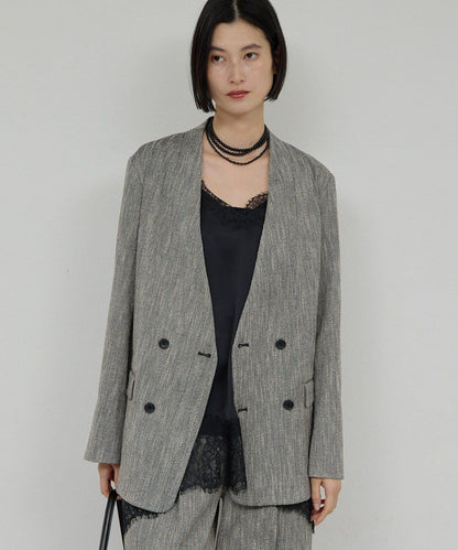 【近日開始】無領粗花呢夾克