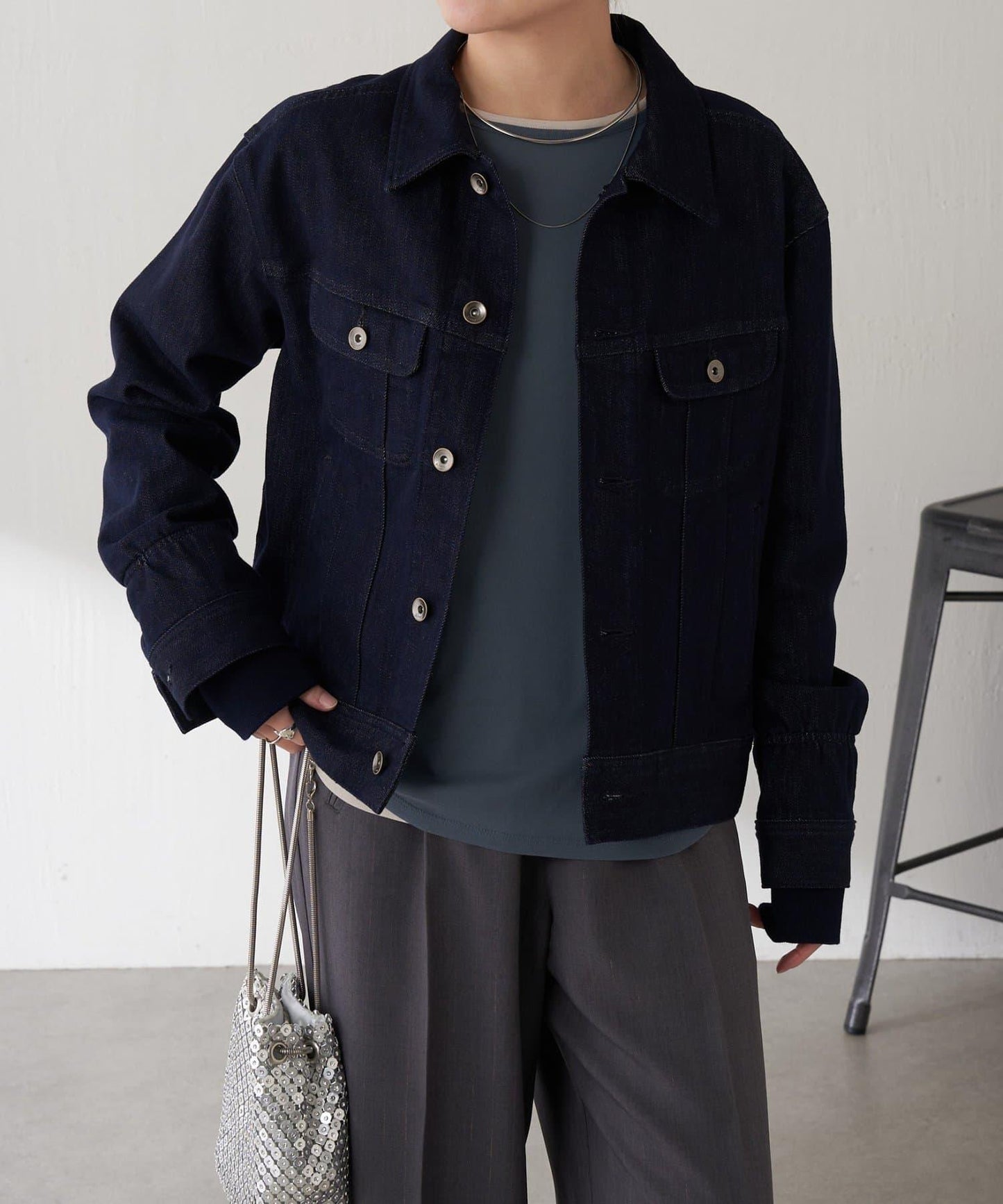 【2尺碼可選】Q.anos 彈力羅紋夾克