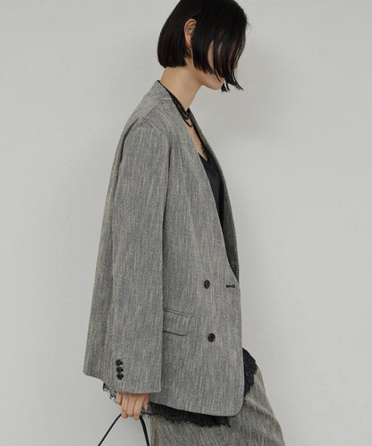 【近日開始】無領粗花呢夾克