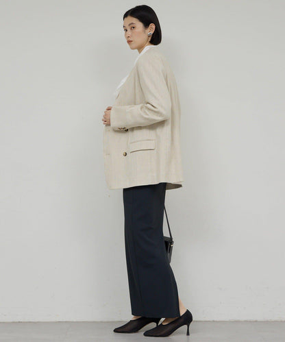 【近日開始】無領粗花呢夾克