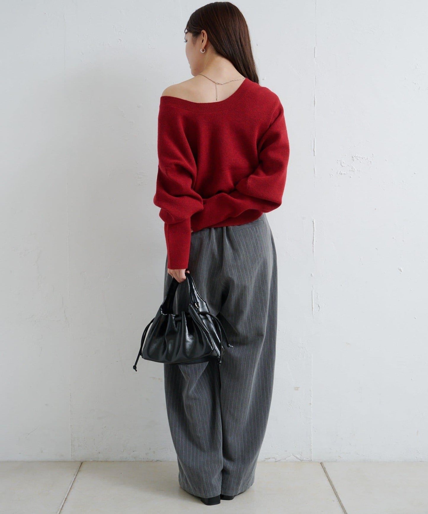 【4色可選/兩用】混色長款羅紋針織衫