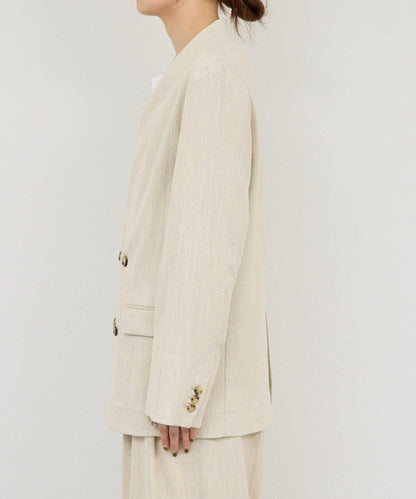 【近日開始】無領粗花呢夾克