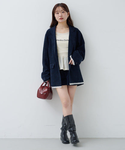 燈芯絨內襯夾克