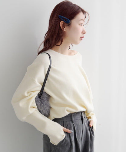 【4色可選/兩用】混色長款羅紋針織衫