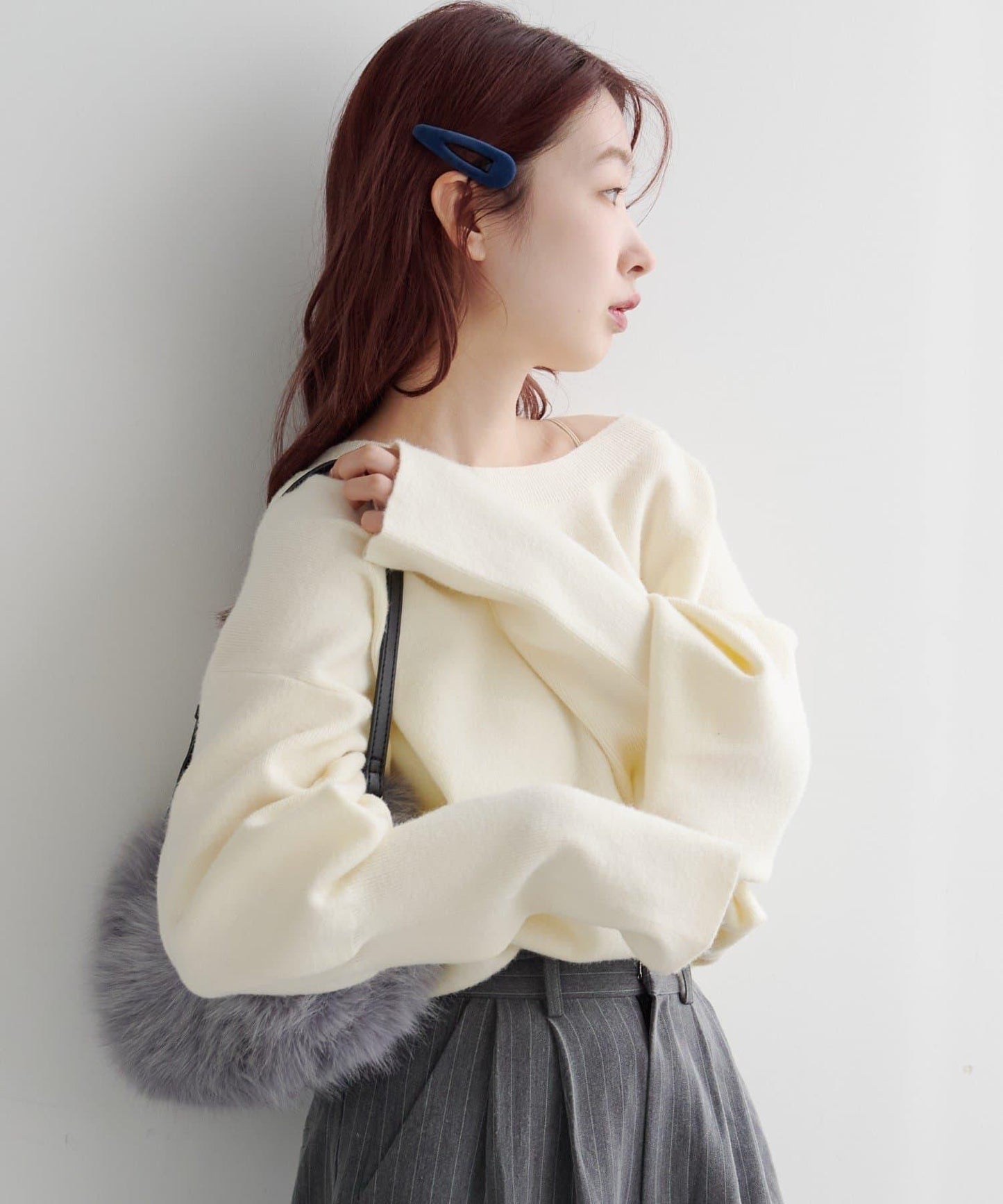 【4色可選/兩用】混色長款羅紋針織衫