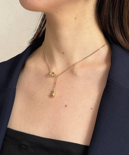 金屬釦環造型設計項鍊