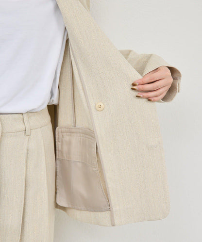 【近日開始】無領粗花呢夾克