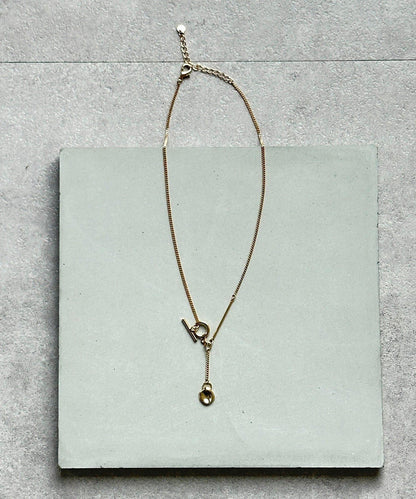 金屬釦環造型設計項鍊