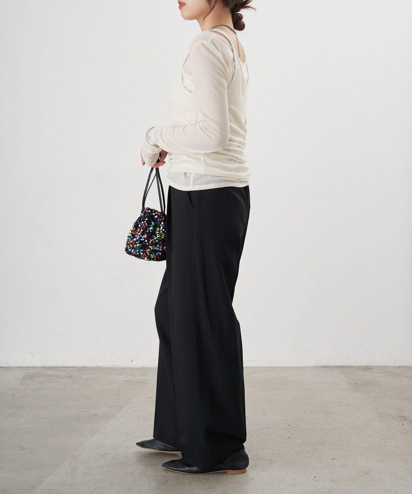 【26SS】寬鬆褶皺長褲