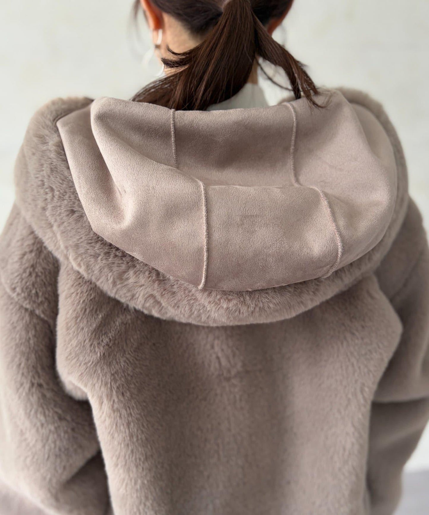 仿皮草拼接羊羔絨夾克