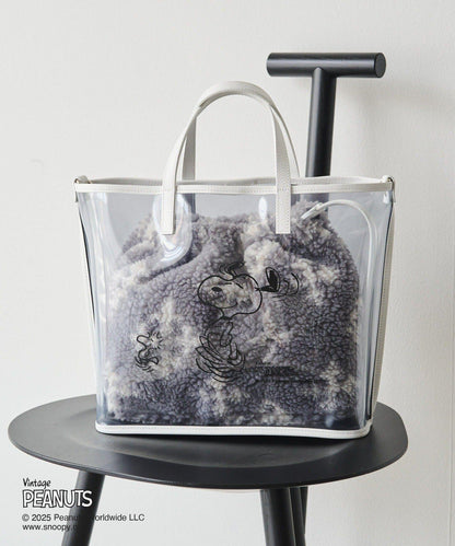 【《PEANUTS》×russet聯名第三彈】透明托特包×束口袋套裝包