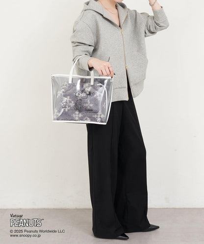 【《PEANUTS》×russet聯名第三彈】透明托特包×束口袋套裝包