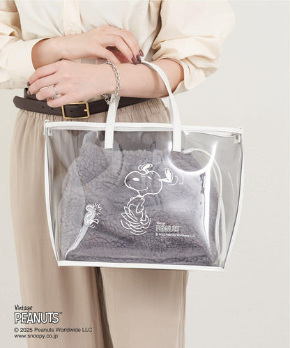 【《PEANUTS》×russet聯名第三彈】透明托特包×束口袋套裝包