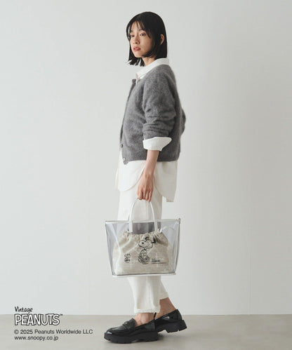 【《PEANUTS》×russet聯名第三彈】透明托特包×束口袋套裝包