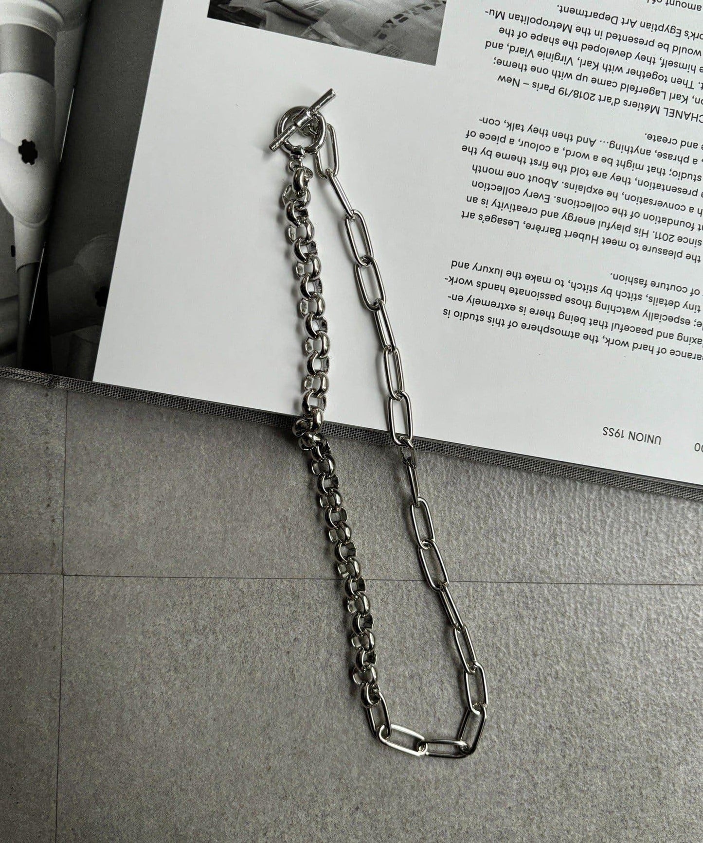 混合鏈條長款項鍊