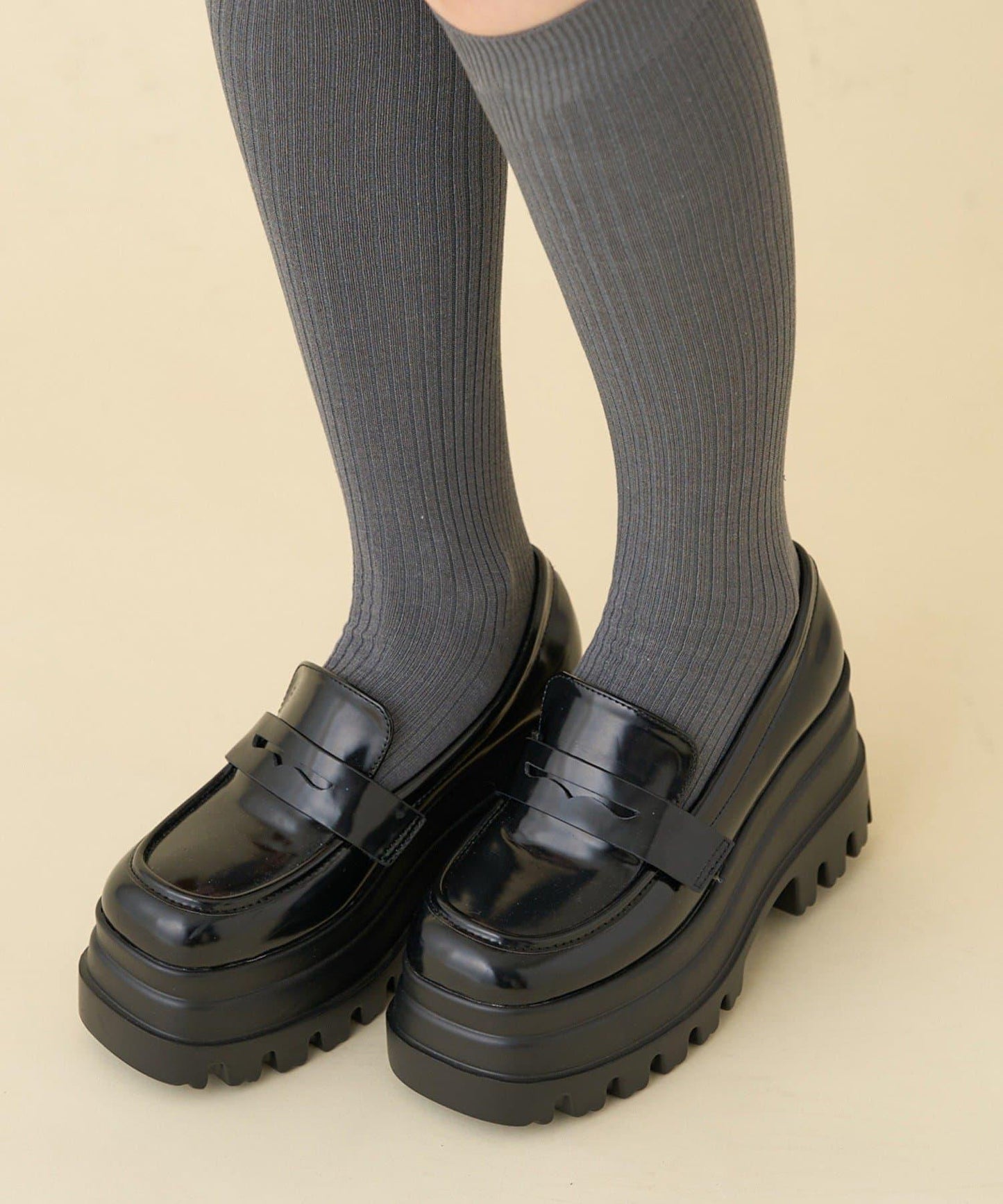 【2WAY款式】顯瘦3公斤厚底樂福鞋